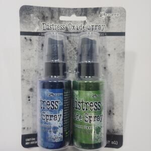 Tim Holtz Ranger Distress Oxide Spray 2- 1.9 fl Oz Prize Ribbon- Mowed Lawn